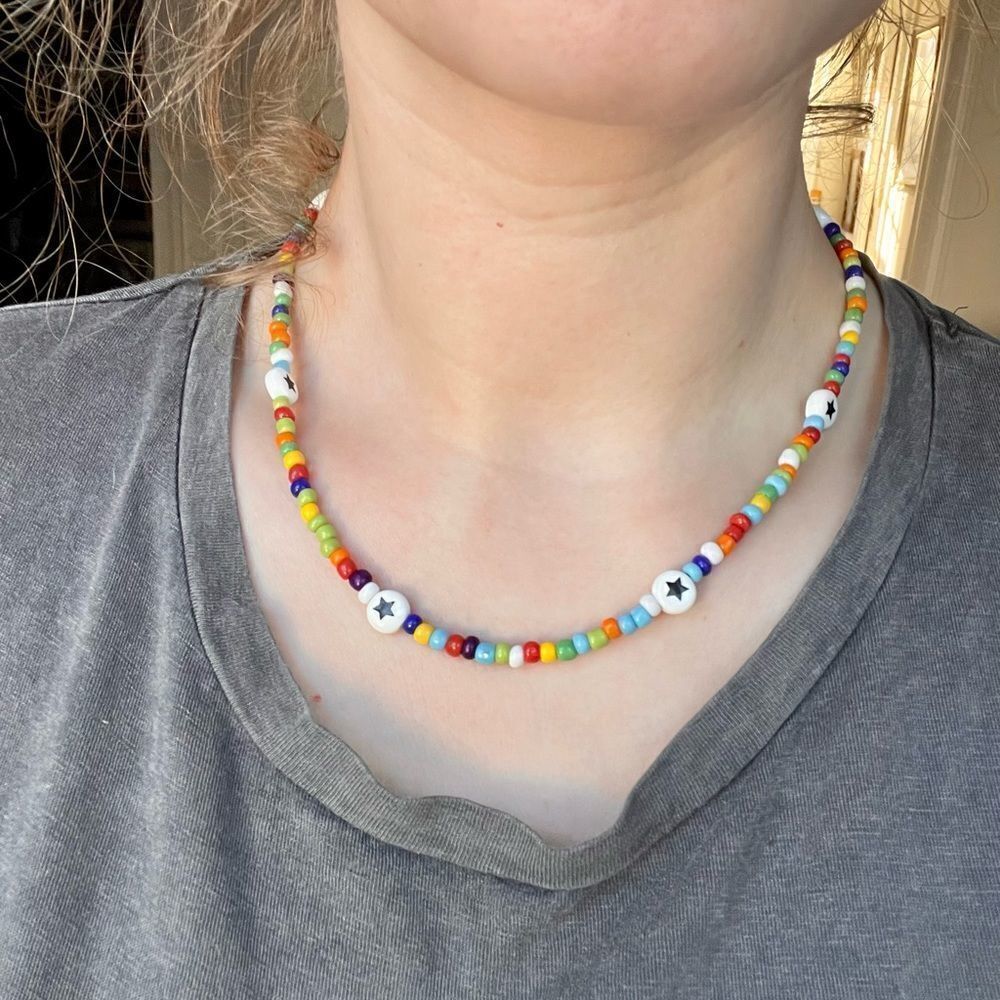 ⚡️Hp⚡️Homemade colorful beaded necklace - Picture 4 of 7